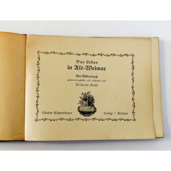 Leben in Alt Weimar by von Wilhelm Bode 1912 German Ed. Living in Alt Weimar - Picture 2 of 12